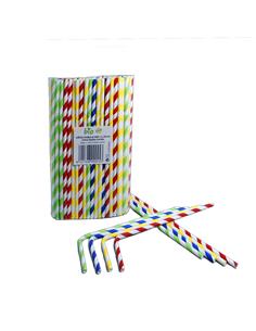 CAÑITAS FLEXIBLES DE PAPEL 100 UNDS.