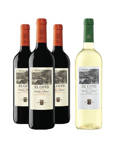 VINO EL COTO 3TINTO+1BLANCO 750 ML