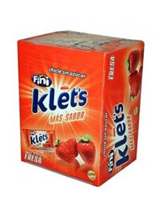 CHICLE KLET'S FRESA S/A 200 Unds.